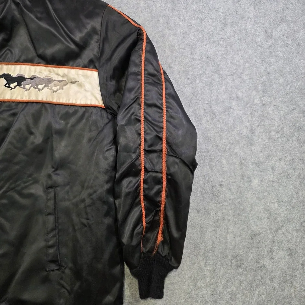 Vintage 1979 Indy 500 Mustang Jacket Mens XL Black Racing Horizon Pace Car USA